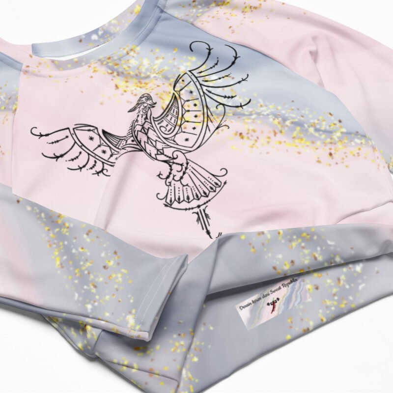 All over print crop manches longues Rangkong – Image 4
